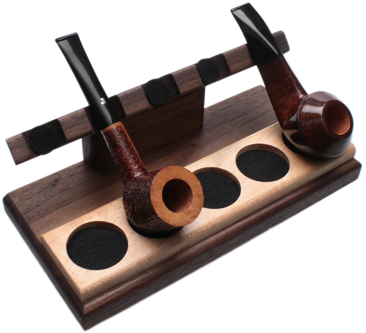 Stands & Pouches Neal Yarm 5 Pipe Stand Tilt Head  Walnut/Maple