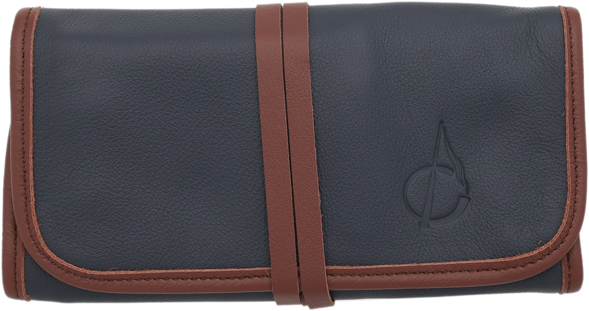 Stands & Pouches Claudio Albieri 1-Pipe Roll Up - Dark Blue/Chestnut