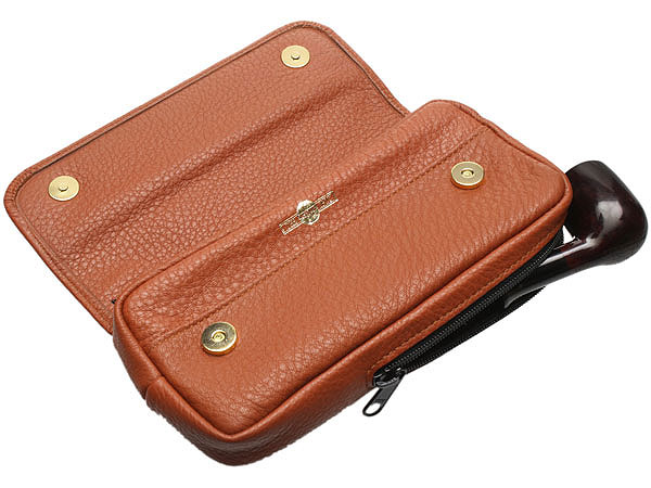 Stands & Pouches Dunhill 1-Pipe Flap Companion Terracotta