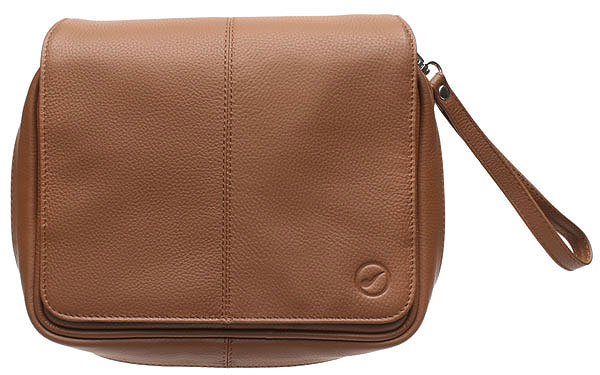 Stands & Pouches Smokingpipes Leather 4 Pipe Bag Tan