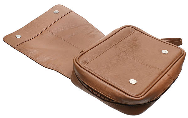 Stands & Pouches Smokingpipes Leather 4 Pipe Bag Tan
