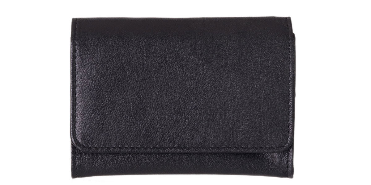 tobacco storage pouch Leather Stand Up Tobacco Pouch Black