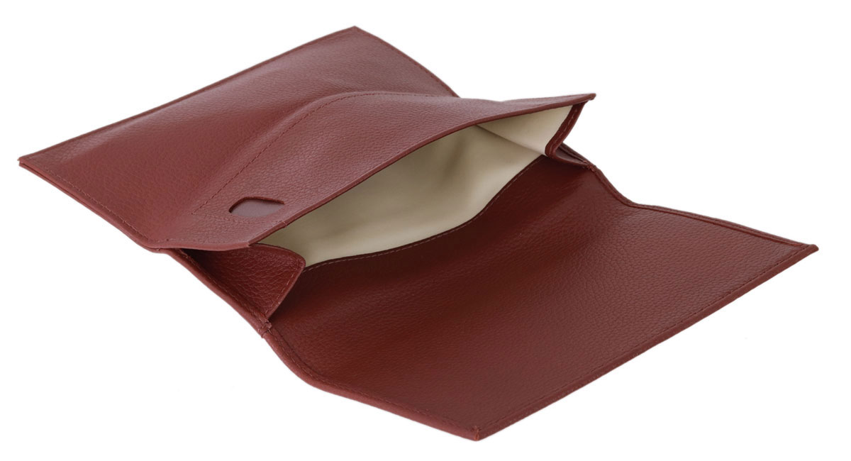Stands & Pouches Leather Roll Up Tobacco Pouch Brown