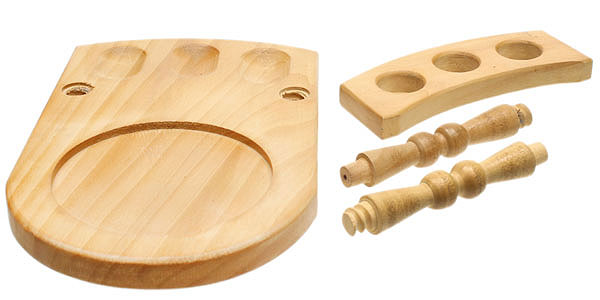 Three Pipe Stand with Tobacco Jar