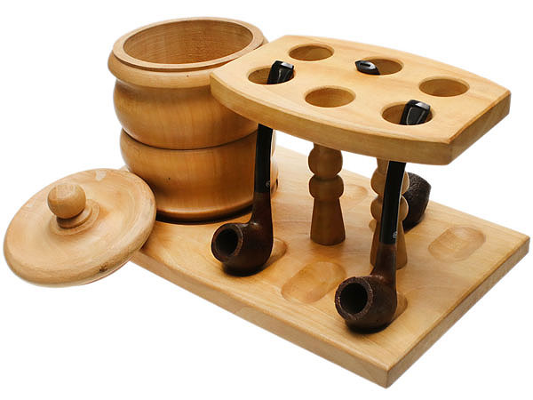 Stands & Pouches Six Pipe Stand with Jar
