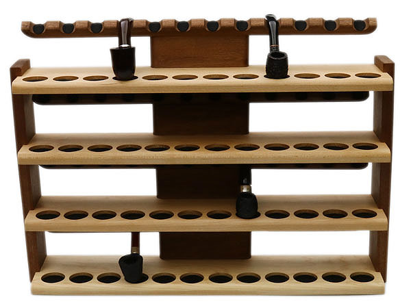Stands & Pouches Neal Yarm Tilt Head 4 Tier 48 Pipe Stand Walnut/Maple