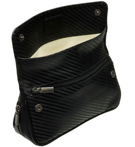 Stands & Pouches Chacom Leather 2 Pipe Case with Pouch - Black