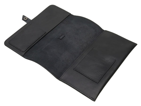 Stands & Pouches Chacom Leather Retro Roll Up Pouch - Noir