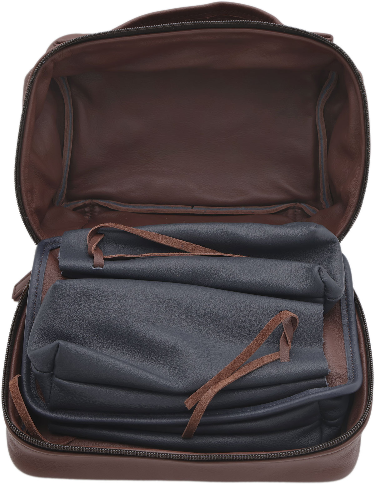 Stands & Pouches Claudio Albieri 4 Pipe Case - Cube Blue/Chestnut