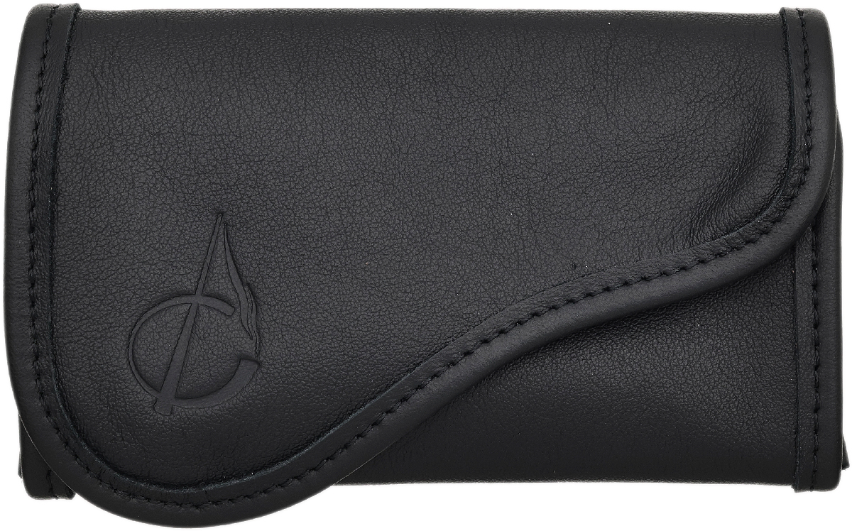 Stands & Pouches Claudio Albieri Roll Up Double Tobacco Pouch - Black