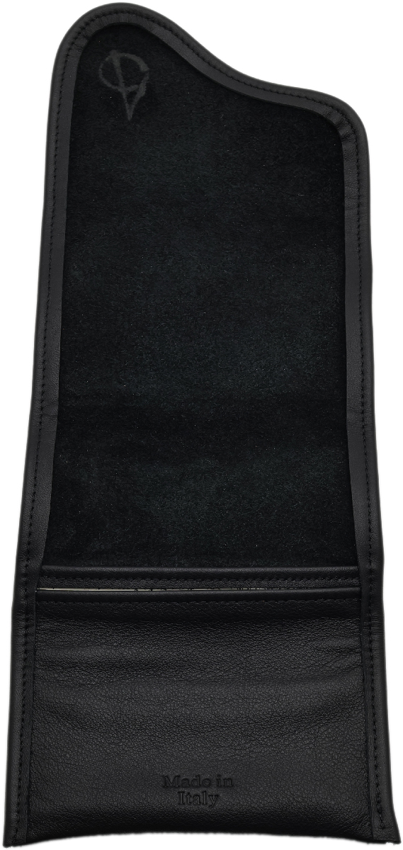 Stands & Pouches Claudio Albieri Roll Up Double Tobacco Pouch - Black