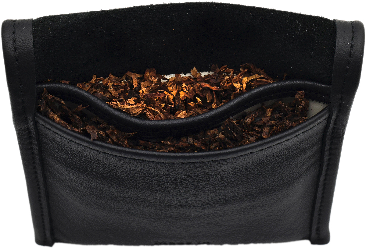 Stands & Pouches Claudio Albieri Roll Up Double Tobacco Pouch - Black