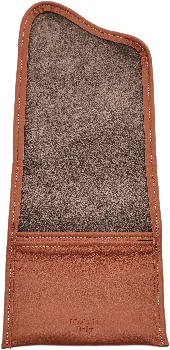 Stands & Pouches Claudio Albieri Roll Up Double Tobacco Pouch - Chocolate/Russet