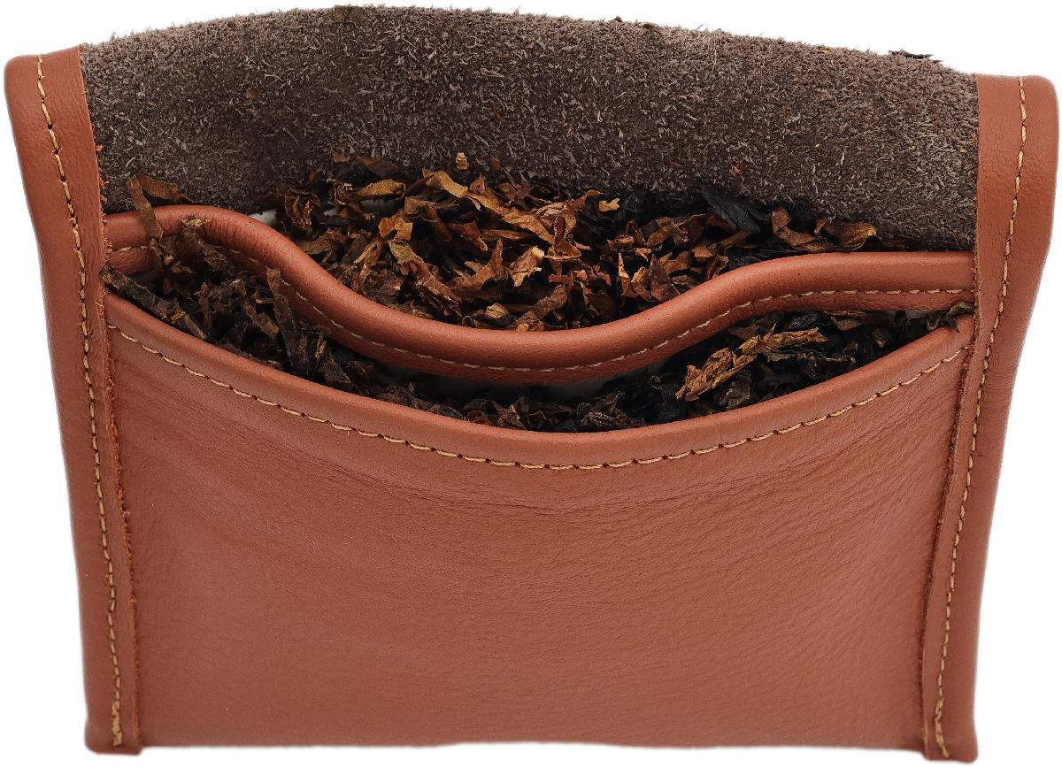 Stands & Pouches Claudio Albieri Roll Up Double Tobacco Pouch - Chocolate/Russet