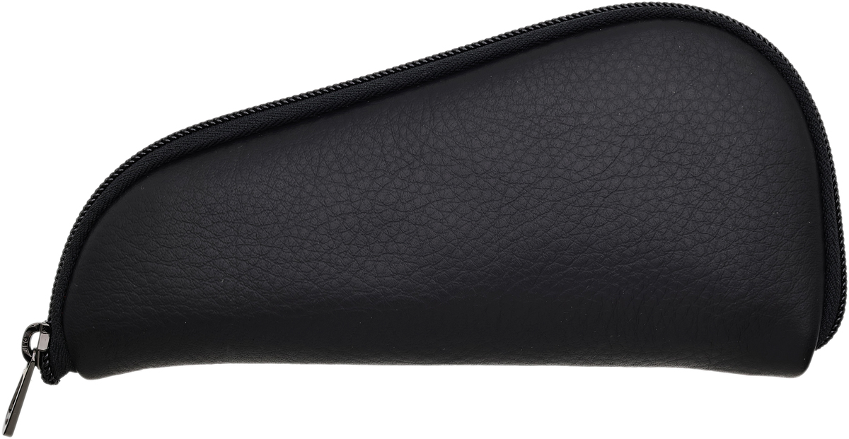 Stands & Pouches Dark Fired Leather Pipe Wallet - Black and Red
