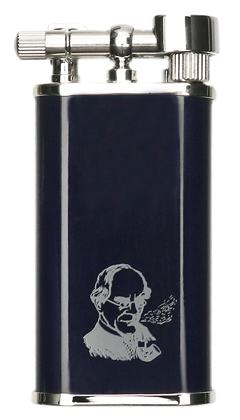 Lighters Peterson Thinking Man Pipe Lighter Blue