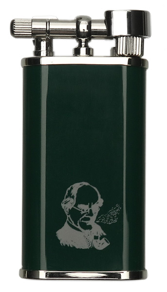 Lighters Peterson Thinking Man Pipe Lighter Green