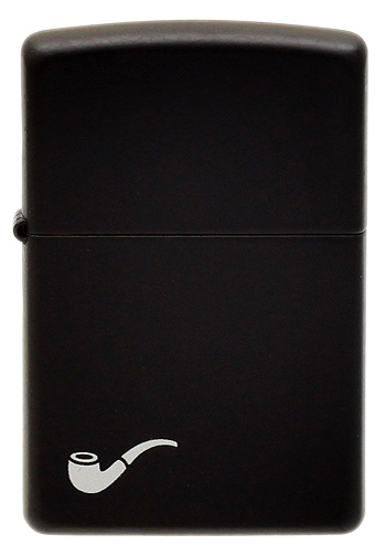Lighters Zippo Pipe Lighter - Black Matte with Pipe Emblem