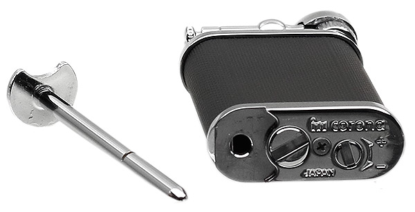 Lighters IM Corona Old Boy Black & Chrome Engine Turned