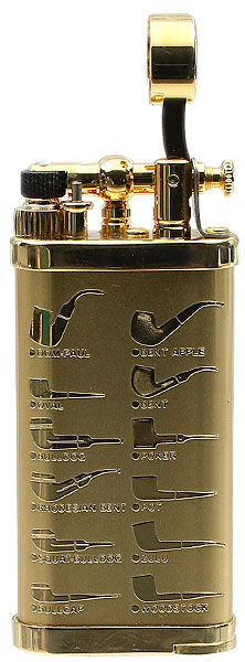 Lighters IM Corona Old Boy Gold Plate Pipe Design