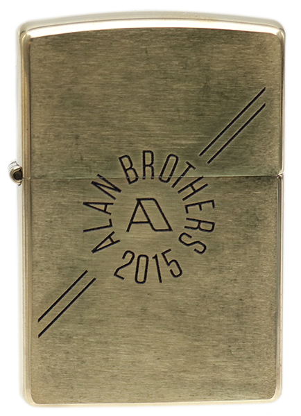 Lighters Alan Brothers Brass Zippo Pipe Lighter