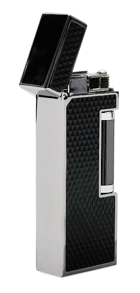 Lighters Dunhill Rollagas Diamond Pattern Black Resin
