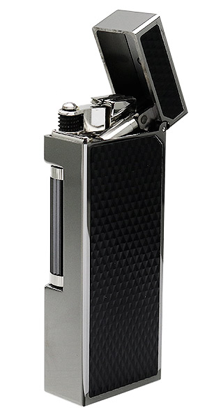 Lighters Dunhill Rollagas Diamond Pattern Black Resin