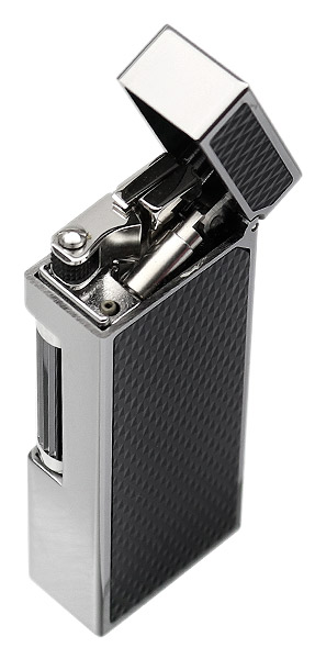 Lighters Dunhill Rollagas Diamond Pattern Black Resin