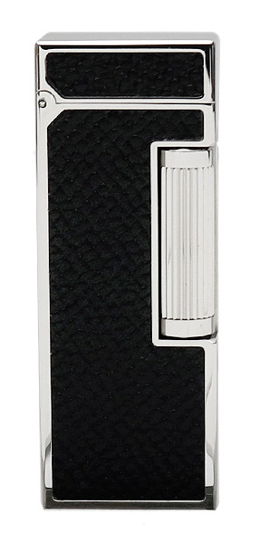 Lighters Dunhill Rollagas Bourdon Black Cowhide Palladium Plate