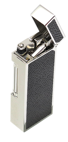 Lighters Dunhill Rollagas Grey Cowhide Palladium Plate