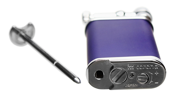 Lighters IM Corona Pipe Lighter - Old Boy Blue and Chrome