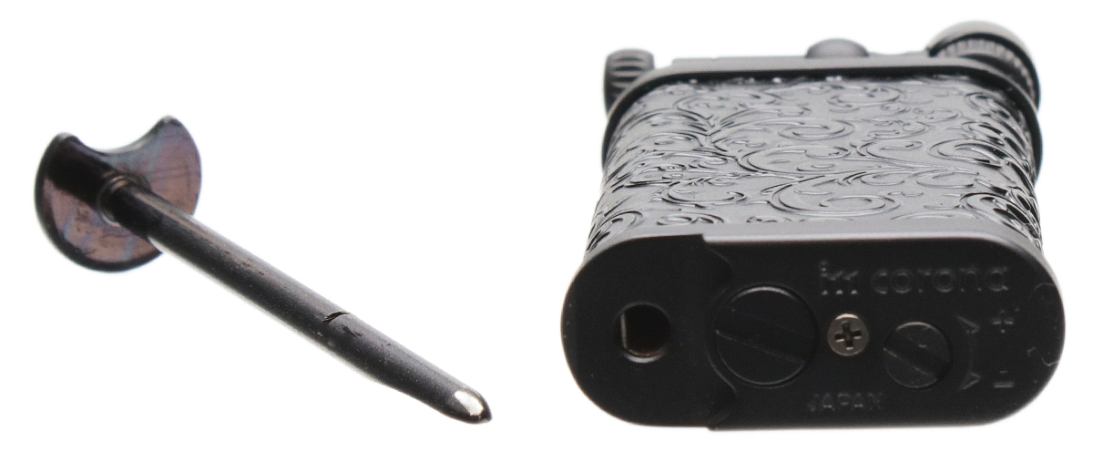 Lighters IM Corona Pipe Lighter - Old Boy Arabesque Black