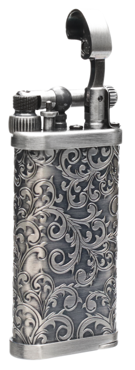 Lighters IM Corona Pipe Lighter - Old Boy Arabesque Silver