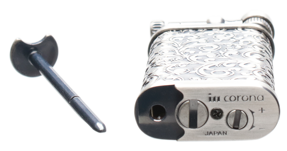 Lighters IM Corona Pipe Lighter - Old Boy Arabesque Silver