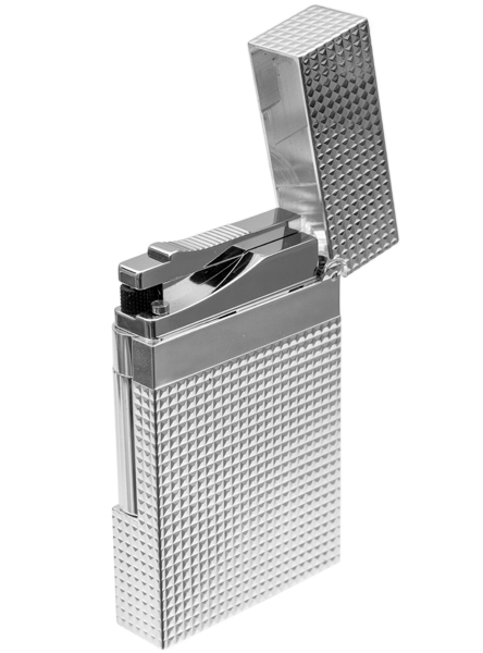 Lighters S.T. Dupont Lighter - Ligne 2 Diamond Head Silver Palladium