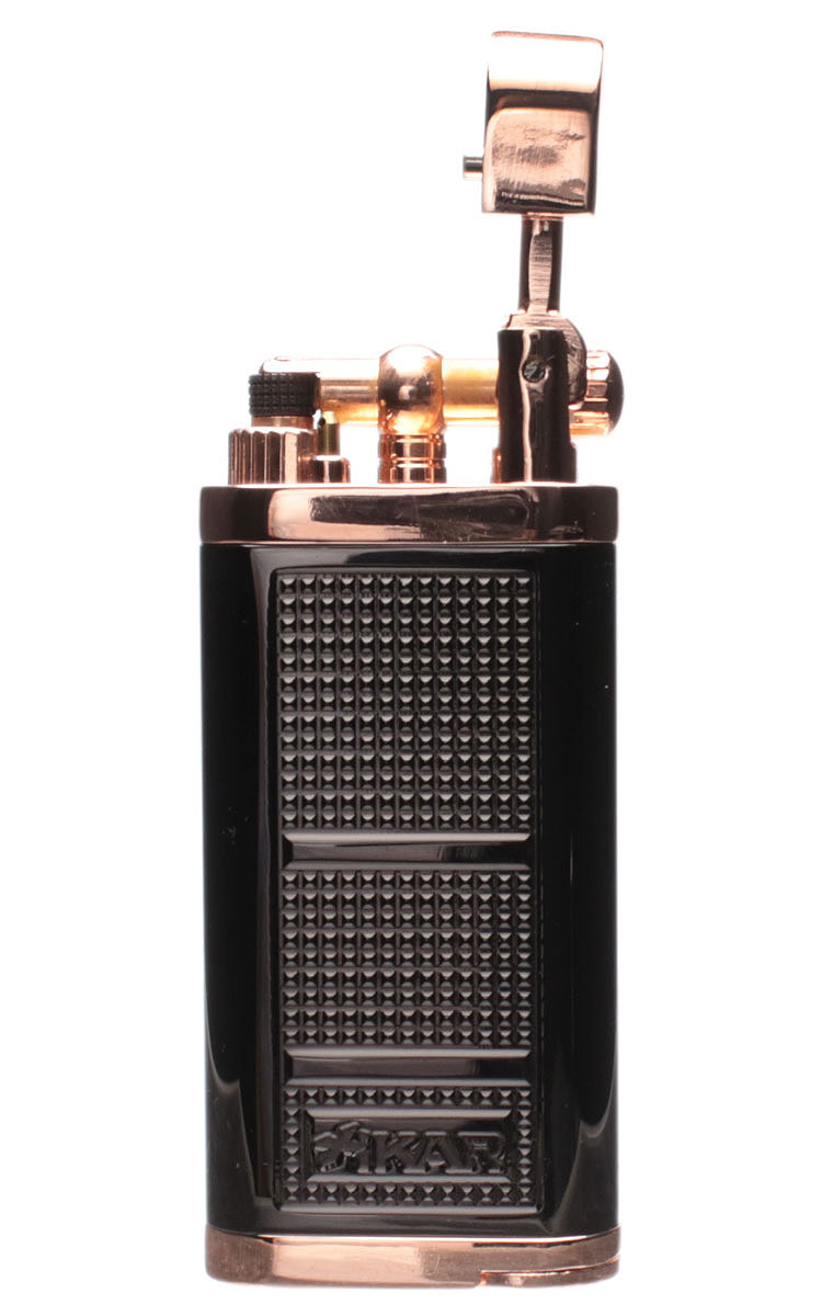 Lighters Xikar Pipe Lighter - Pipeline Black and Rose Plated