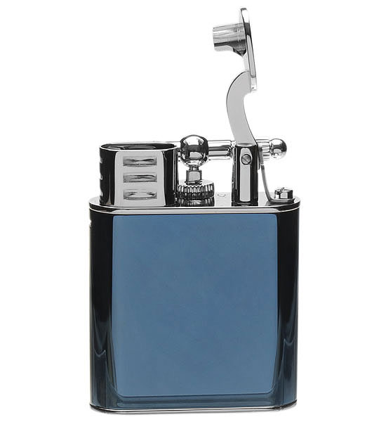 Lighters Dunhill Cigar Lighter - Unique Turbo Blue Lacquer Palladium Plate