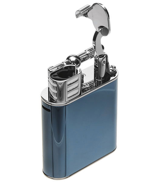 Lighters Dunhill Cigar Lighter - Unique Turbo Blue Lacquer Palladium Plate