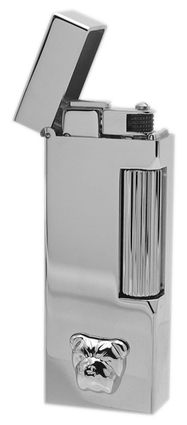 Lighters Dunhill Pipe Lighter - Rollagas Facet Bulldog Palladium Plate