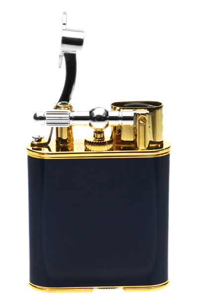 Lighters Dunhill Cigar Lighter - Unique Turbo Navy Lacquer Palladium and Gold Plate