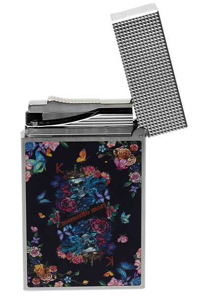 Lighters S.T. Dupont Lighter - Ligne 2 Skull and Flowers