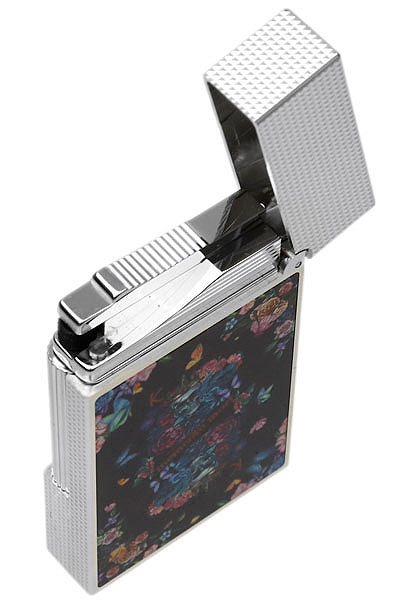Lighters S.T. Dupont Lighter - Ligne 2 Skull and Flowers
