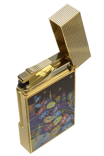 Lighters S.T. Dupont Lighter - Ligne 2 Highroller with Gold