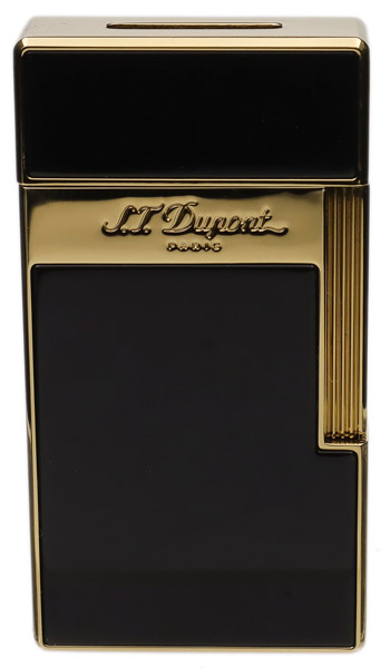 Lighters S.T. Dupont Lighter - Big D Black Lacquer/Gold