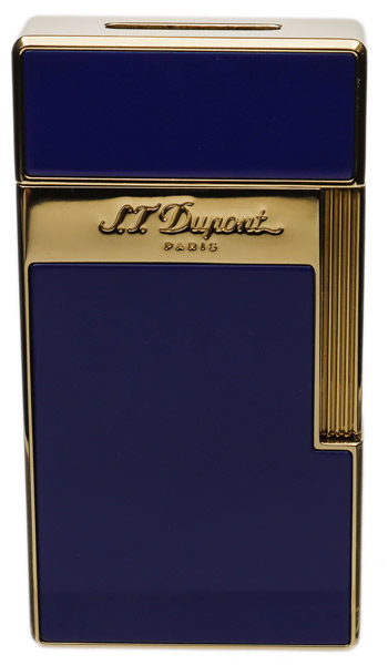 Lighters S.T. Dupont Lighter - Big D Blue Lacquer/Gold