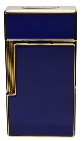 Lighters S.T. Dupont Lighter - Big D Blue Lacquer/Gold