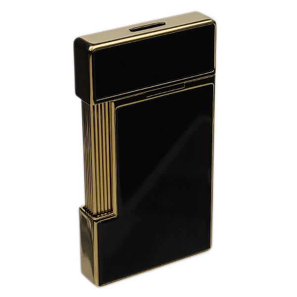 Lighters S.T. Dupont Lighter - Slimmy Black Lacquer/Gold