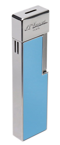 Lighters S.T. Dupont Lighter - Twiggy Blue Lacquer/Chrome
