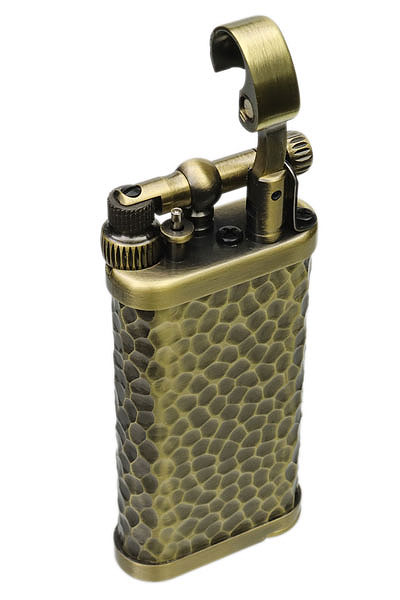 Lighters IM Corona Pipe Lighter - Old Boy Brass Hammer Tone