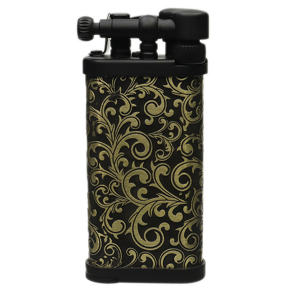 Lighters IM Corona Pipe Lighter - Old Boy Matte Black Arabesque